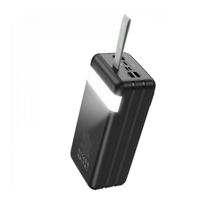 Hoco J86B (60000 mAh / Out: 4xUSB-A 22.5W QC3.0,Type-C PD 20W / In: Lightning, micro-USB, Type-C 18W ) з LED Дисплеєм і ліхтариком, чорний