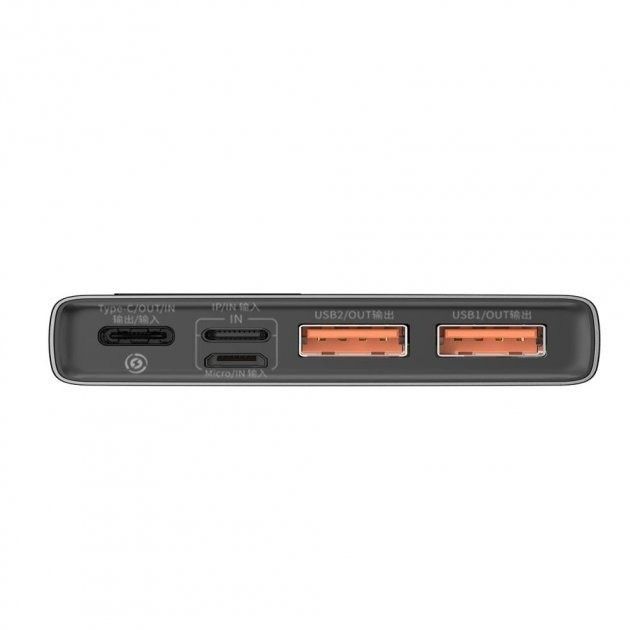 Baseus Adaman Metal Digital Display Quick 10000 mAh 22.5W Black (PPAD000001)