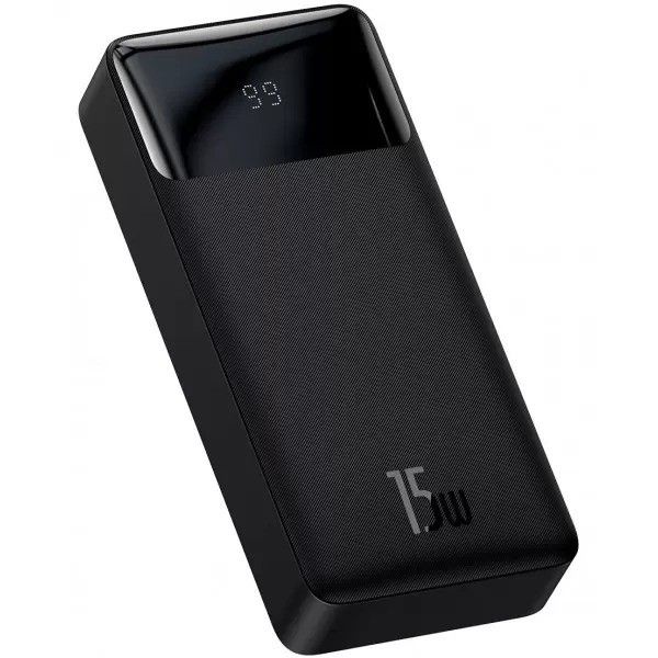 Павербанк Baseus Bipow 20000 mAh 15W Чорний з LED дисплеєм