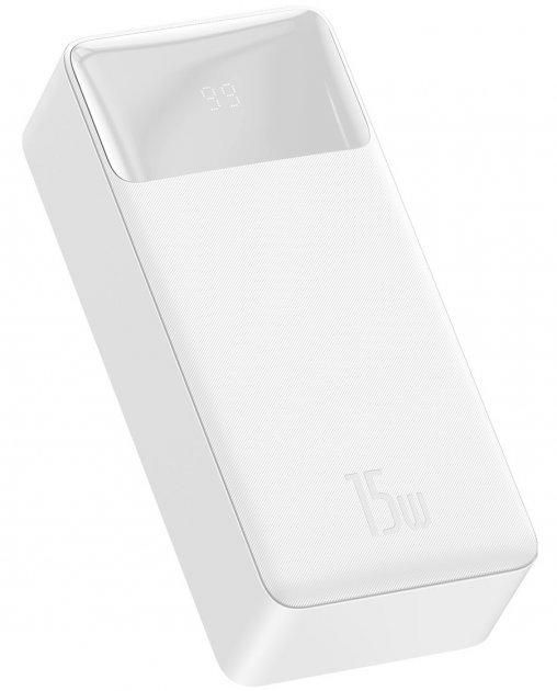 Baseus Bipow Digital Display 30000 mAh 15 W 3 A 2 USB + Type-C Білий