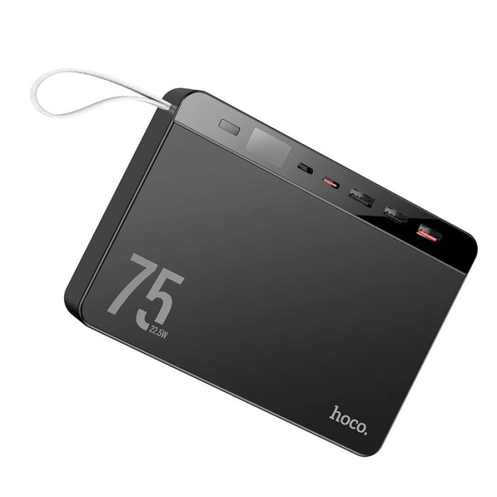 Hoco Overlord fully compatible J94 75000 mAh |3USB/Type-C, PD/QC, 20W/5A| black