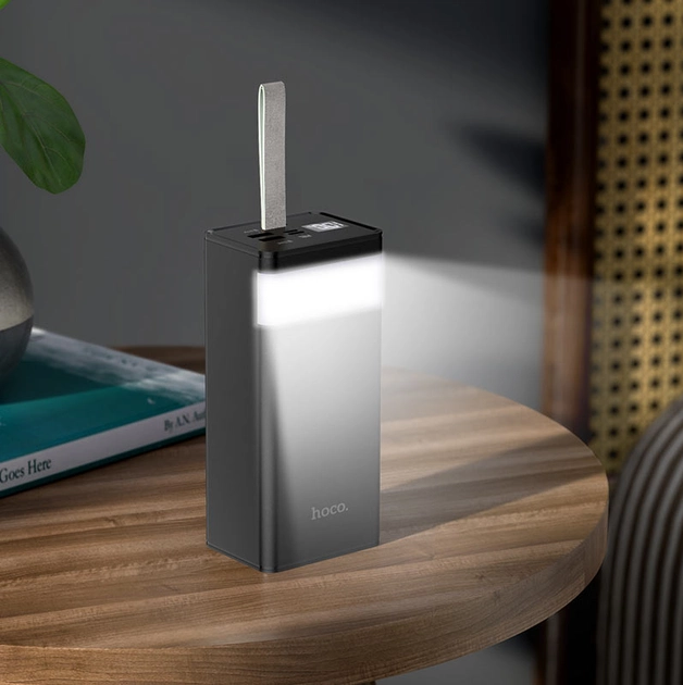 Hoco J86 PD20W+QC3.0 (22.5W) 40000 mAh портативная с дисплеем и фонариком Black