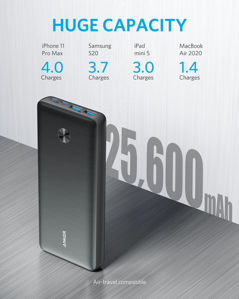 Anker PowerCore III Elite 25600 mAh 87W Black (A1291H11)