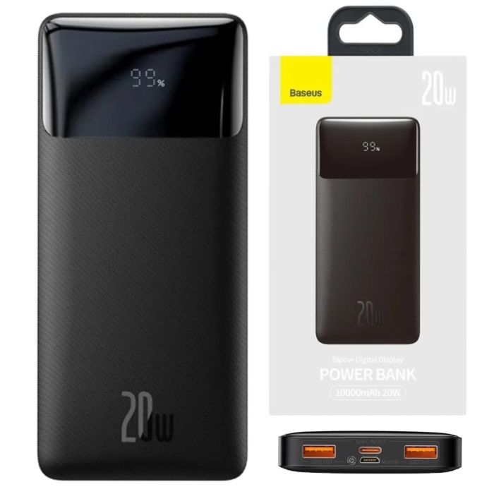 Baseus Bipow Digital Display 10000 mAh 20W Black (PPDML-L01)