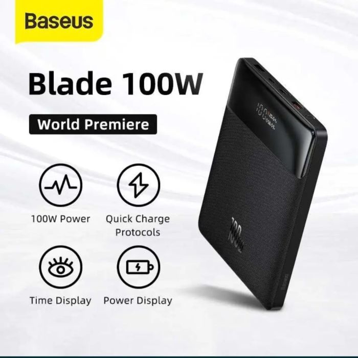 Baseus Blade 20000 mAh 100W 5A чорний (PPDGL-01)