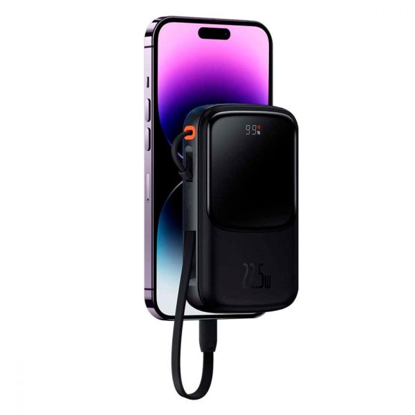 Портативна батарея Baseus PPQD040001 Qpow Pro 20000 mAh із вбудованим кабелем iPhone