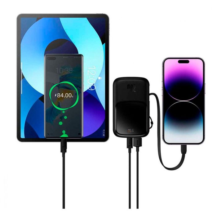 Baseus PPQD040001 Qpow Pro 20000 mAh із вбудованим кабелем iPhone