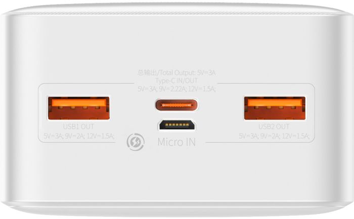 Baseus Bipow Digital Display 20W 30000 mAh White (PPBD050402)