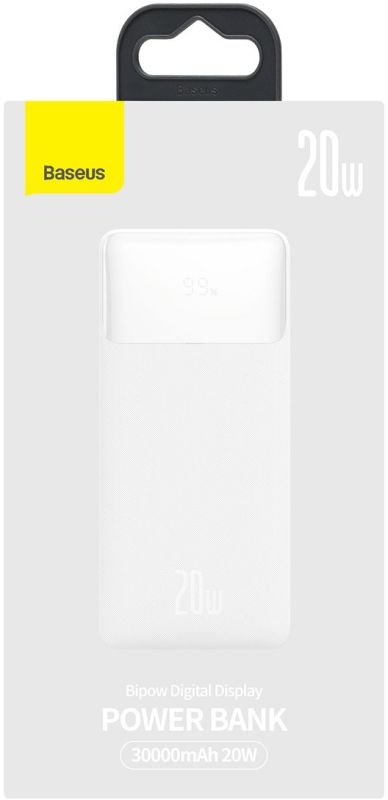 Baseus Bipow Digital Display 20W 30000 mAh White (PPBD050402)