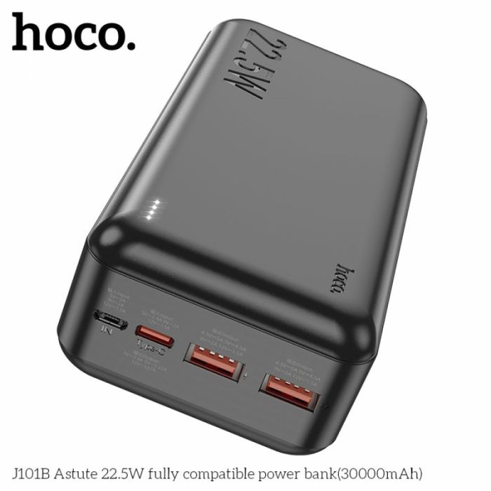 Hoco J101B Astute 22.5W 30000 mAh Black