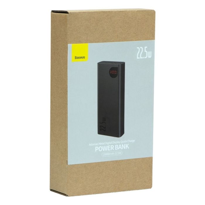 Baseus 20000 mAh Adaman Metal Digital Display QC 22.5W Black (PPAD000101)