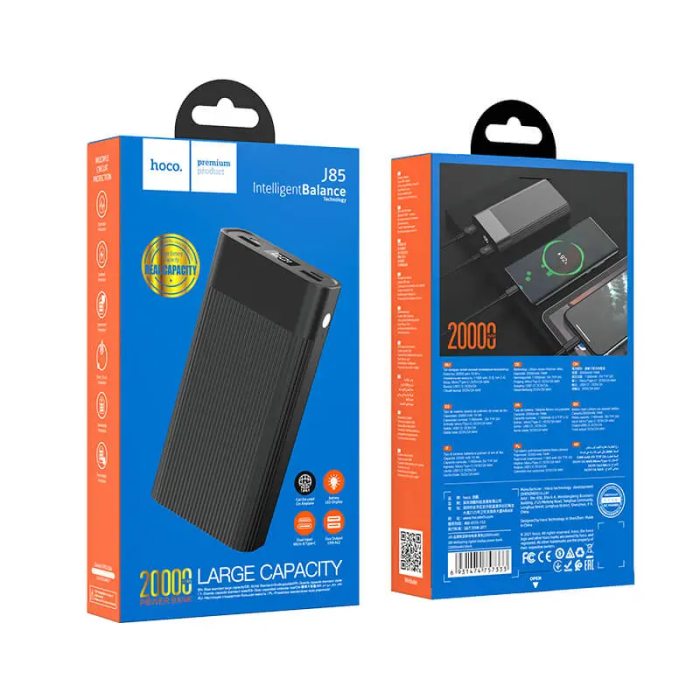 Hoco Wellspring J85 20000 mAh Type-C Чорний G-5161
