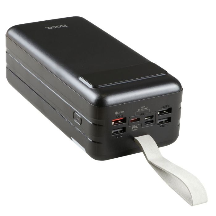 Hoco J86B Electric 60000 mAh, Lightning / Micro-USB / Type-C 18W, вихід USB 22.5W / Type-C 20W / 3USB 2.1A, з LED дисплеєм Black