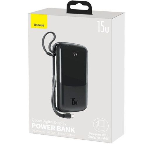 Baseus Qpow 20000 mAh 15 W Display (PPQD-F01) Black