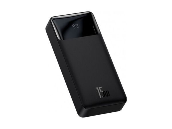 Портативний акумулятор Power Bank BASEUS Bipow Digital Display 15W 20000 mAh Black (PPDML-J01) чорний
