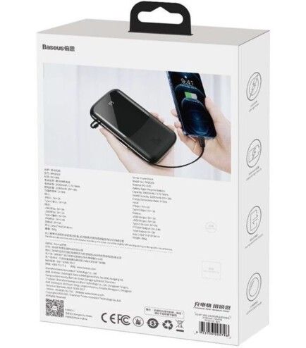 Baseus Qpow 20000 mAh 15W(+IP Cable) PPQD-F01 Black