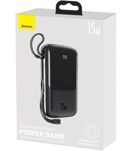 Baseus Qpow 20000 mAh 15W(+Type-C) PPQD-G01 Black