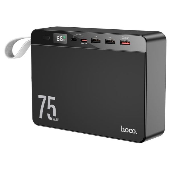 Hoco J94 Overlord 75000 mAh 4USB/Type-C, PD/QC, 5A/22.5W чорний