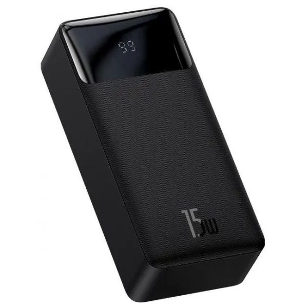 Повербанк Power Bank BASEUS Bipow PPDML-K01 30000mAh, 2USB, Type-C, 3A, 15W, QC, чорний ТР
