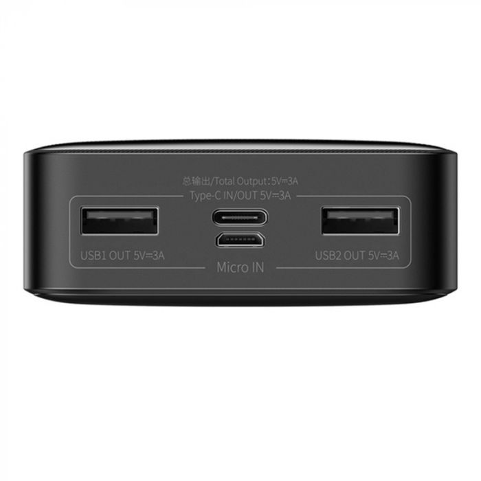 Baseus Bipow Digital Display Overseas 15W 20000 mAh Black (PPBD050101)