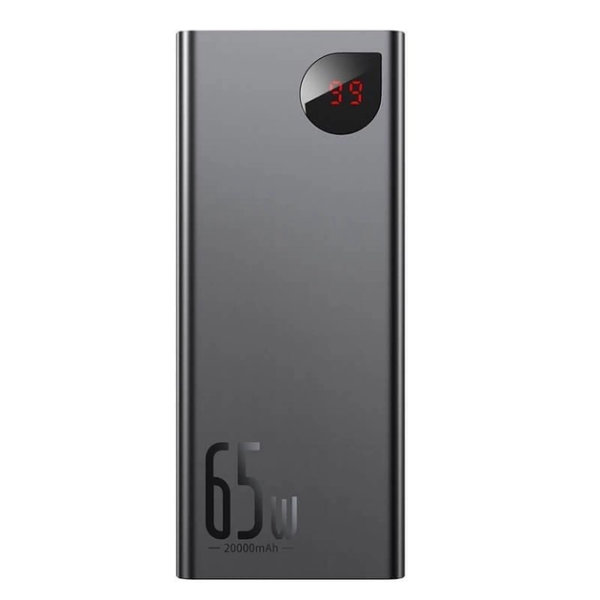 Повербанк Baseus Adaman 20000 mAh 65 W 3A Metal Digital Display Power Bank портативний зарядний пристрій