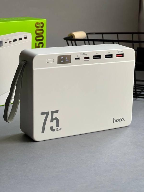 Hoco J94 Overlord 22.5W на 75000 mAh Білий 6931474779182