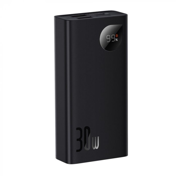 Baseus Adaman Metal Digital Display Overseas Edition 30W 10000 mAh Black (PPAD040101)