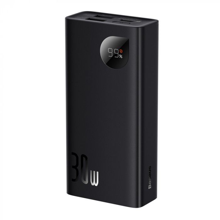 Baseus Adaman Metal Digital Display Overseas Edition 30W 10000 mAh Black (PPAD040101)