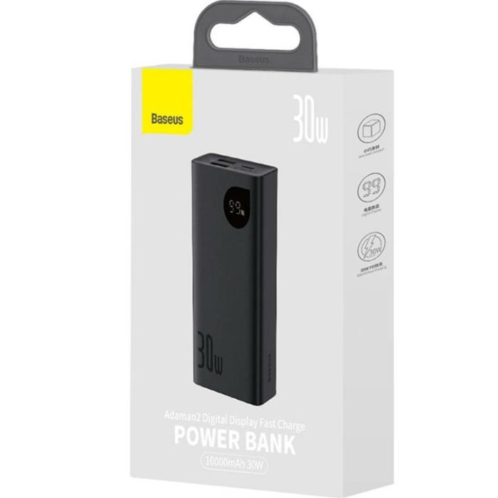Baseus Adaman Metal Digital Display Overseas Edition 30W 10000 mAh Black (PPAD040101)