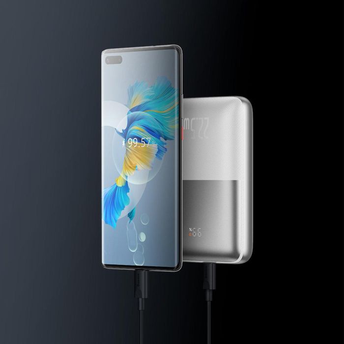 Baseus 20000 mAhBipow Pro Digital Display (2USB/Type-C, QC/PD, 22.5W). White