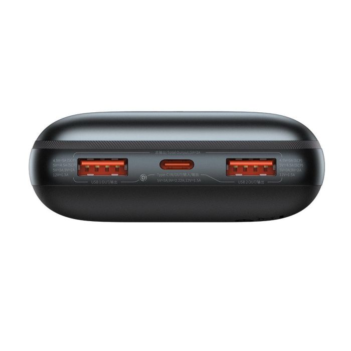Baseus 20000 mAhBipow Pro Digital Display (2USB/Type-C, QC/PD, 22.5W). Black