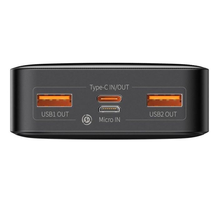 Baseus Bipow Digital Display 20000 mAh 20W 2x USB / USB Type C / micro USB, Black (PPDML-M01)