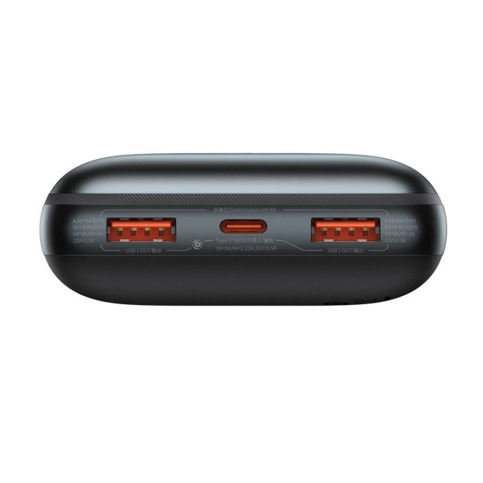 Baseus Bipow Pro 20000 mAh |2USB/Type-C, 5A, QC22.5W/PD20W| PPBD040301 Black