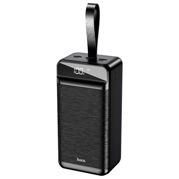 Hoco DB31 60000 mAh |3USB/Type-C/Micro, Ліхтарик| Black