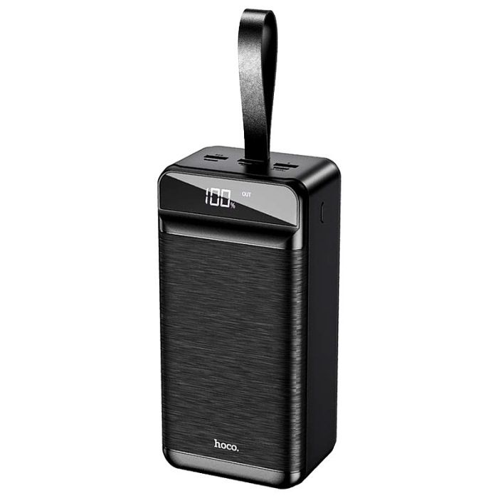 Hoco DB31 60000 mAh |3USB/Type-C/Micro, Ліхтарик| Black