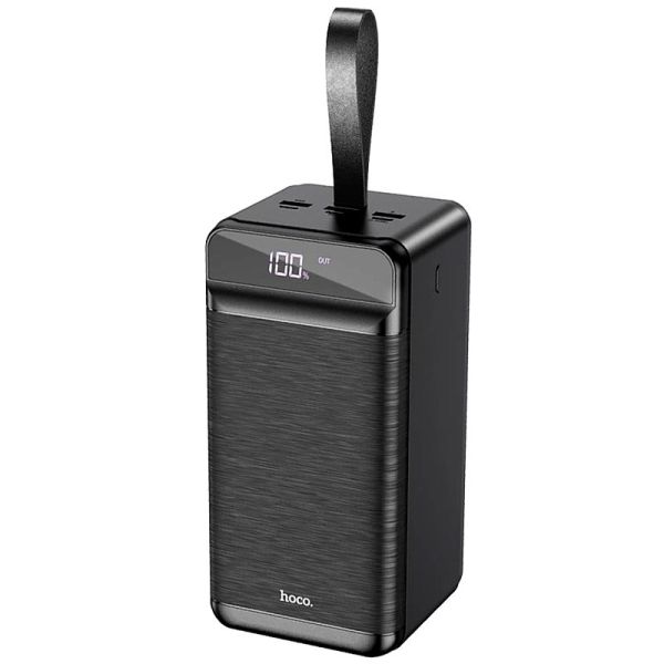 Hoco DB31A 80000 mAh |3USB/Type-C/Micro, Ліхтарик| Black
