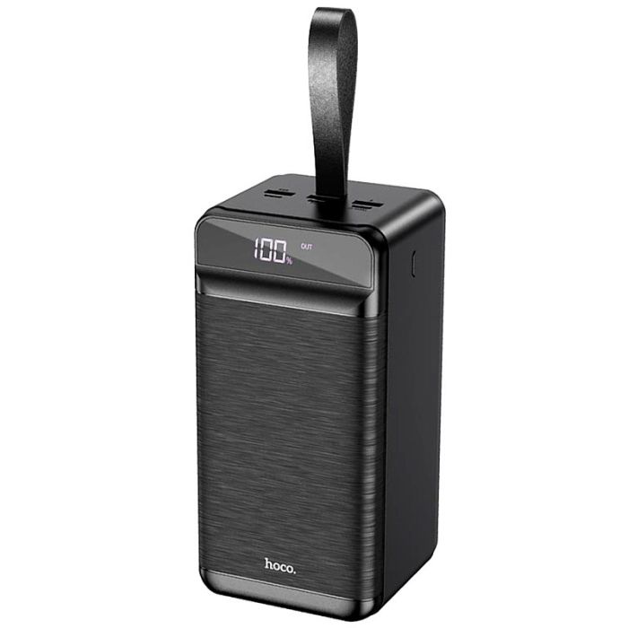 Hoco DB31A 80000 mAh |3USB/Type-C/Micro, Ліхтарик| Black