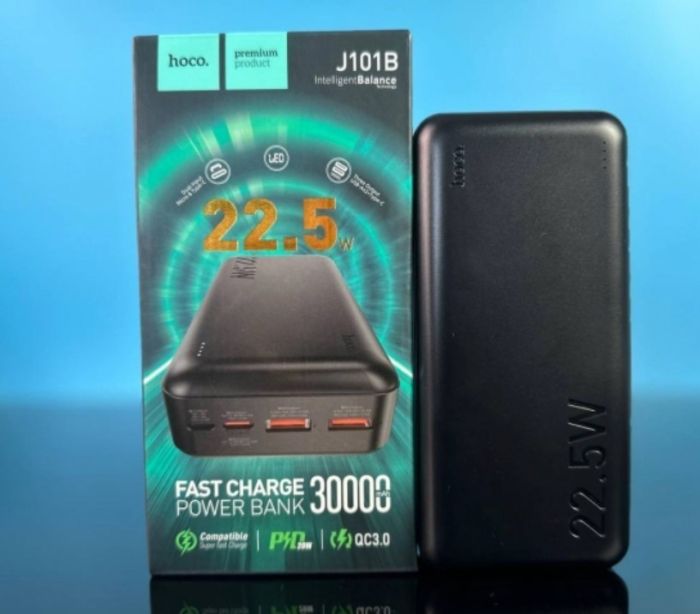 Hoco J101B 30000 mAh PD20W+QC3.0 22.5W чорний