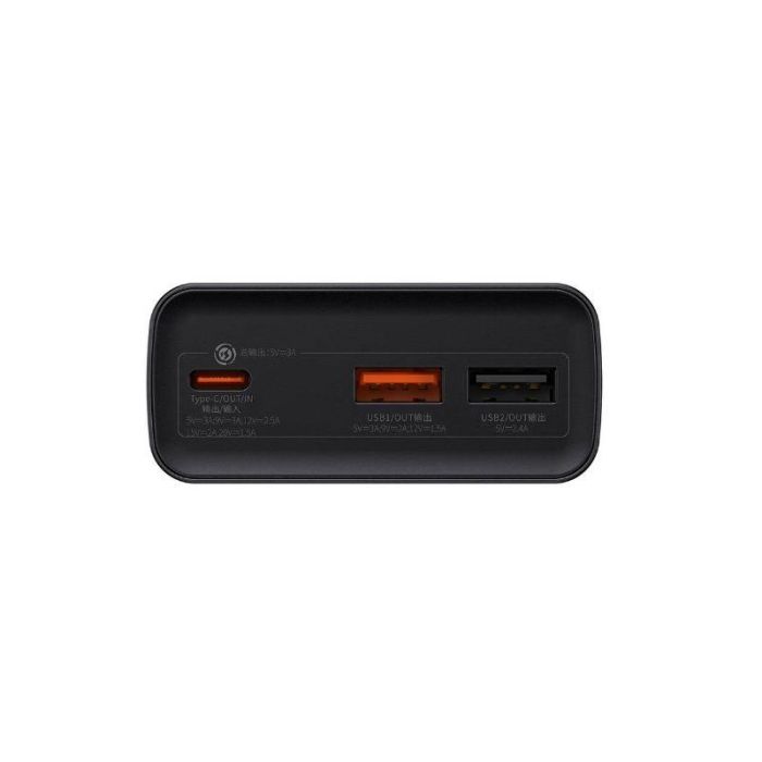 Baseus 20000 mAh Adaman Metal Digital Display 30W Tarnish із підтримкою швидкої зарядки Black