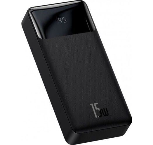 Павербанк 20000 mAh 15W 3A PowerBank із швидкою зарядкою Baseus Bipow Digital Display Портативний акумулятор зовнішній акумулятор 2USB/1Type-C. QC Чорний