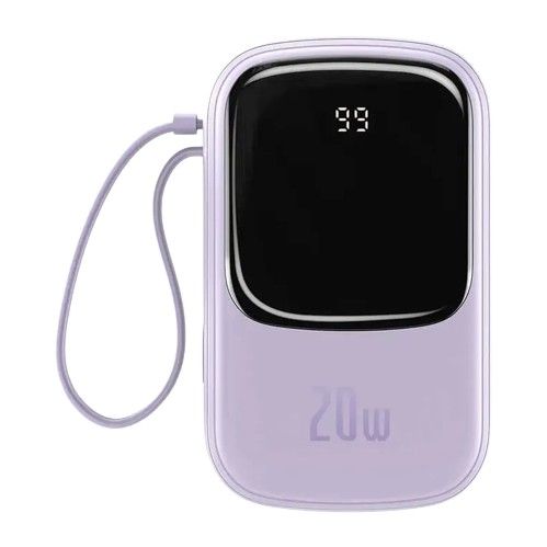Baseus 20000 mAh Qpow Digital Display Quick Charging 20W Lightning з підтримкою швидкого заряджання QC3.0 PD Pink