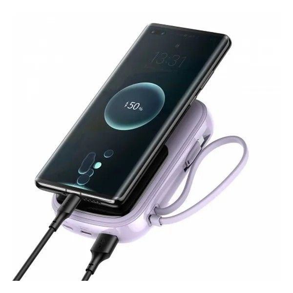 Baseus 20000 mAh Qpow Digital Display Quick Charging 20W Lightning з підтримкою швидкого заряджання QC3.0 PD Pink