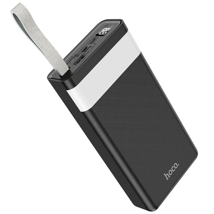 Hoco with LED Display Powerful desk lamp 30000 mAh J73 |2USB/Type-C/Lightning, 2A| чорна