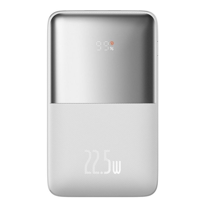 Baseus Bipow Pro Digital Display Fast Charge 20000 mAh |2USB/Type-C, QC/PD, 22.5W/3A| (PPBD030001) біла