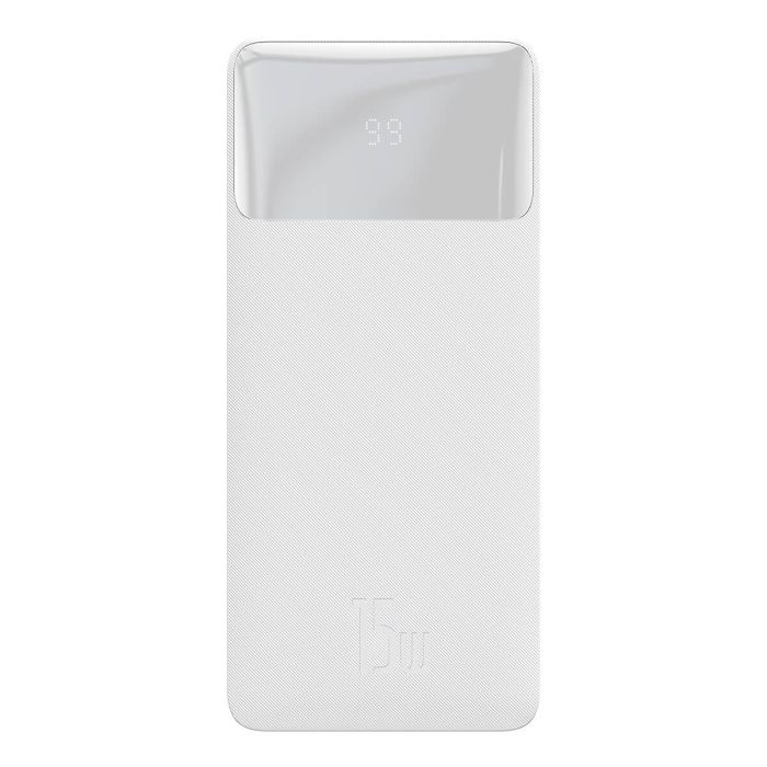Baseus Bipow Digital Display 20000 mAh |2USB/1Type-C, 3A/15W, QC| (PPDML-J02) біла
