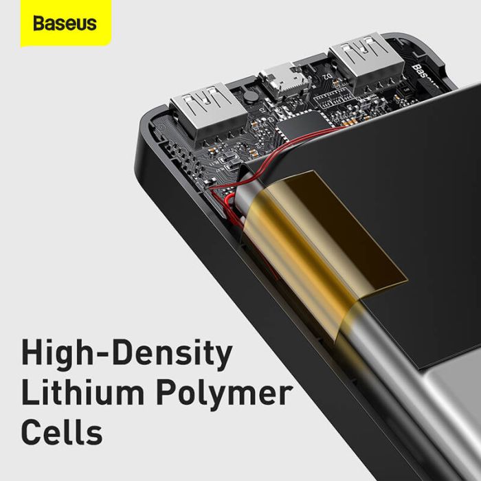 Baseus Bipow Digital Display 20000 mAh |2USB/1Type-C, 3A/15W, QC| (PPDML-J02) біла