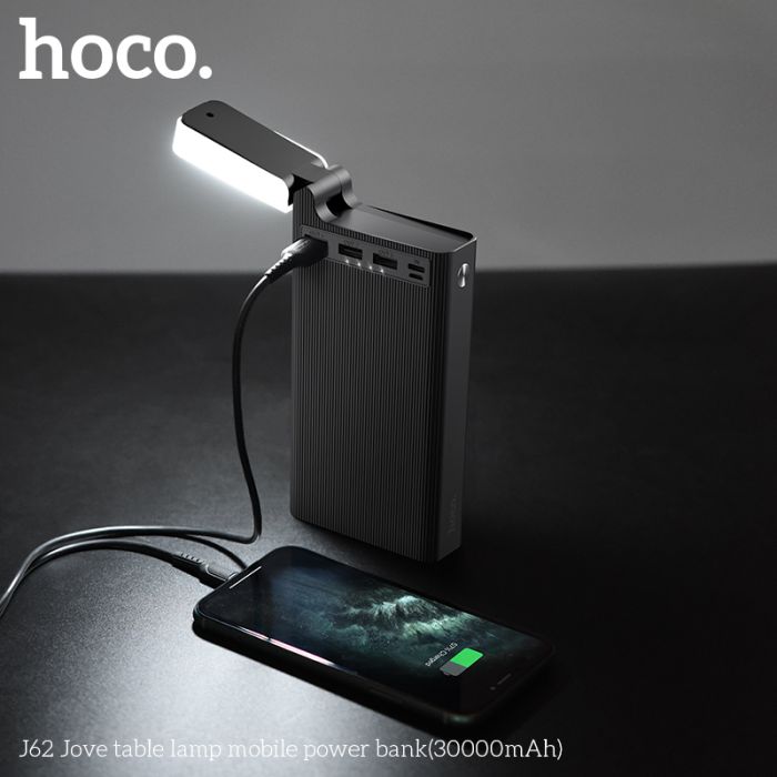 HOCO Jove table lamp J62 30000mAh |3USB/1Type-C, 2A| чорна