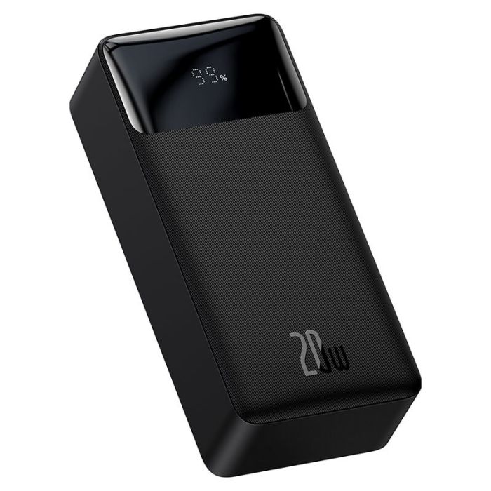 Baseus Bipow Digital Display 30000 mAh |2USB/1Type-C, PD/QC, 20W, 3A| (PPDML-N02) чорна