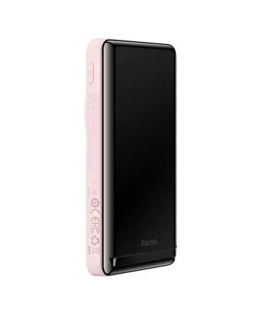Baseus Magnetic Bracket Wireless Fast Charge 10000 mAh |Type-C, 20W/3A, PD/QC| (PPCX000004) рожева