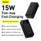 Baseus Bipow Digital Display 30000 mAh |2USB/1Type-C, 3A/15W, QC| (PPDML-K02) чорна